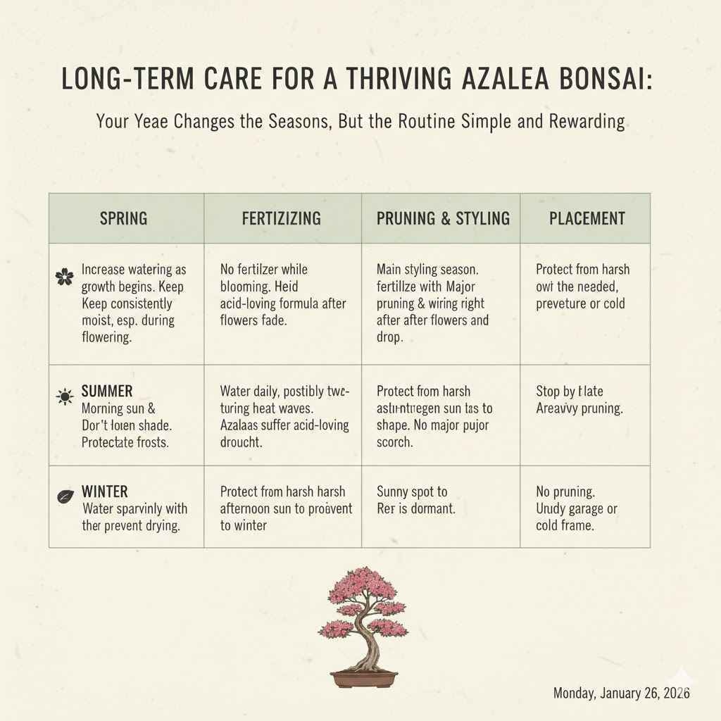 Long-Term Care for a Thriving Azalea Bonsai