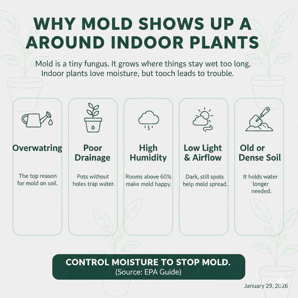 Why Mold Shows Up Around Indoor Plants