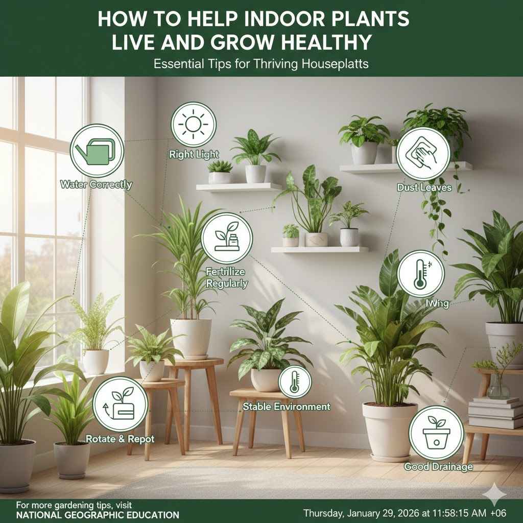 How to Help Indoor Plants Live and Grow Healthy