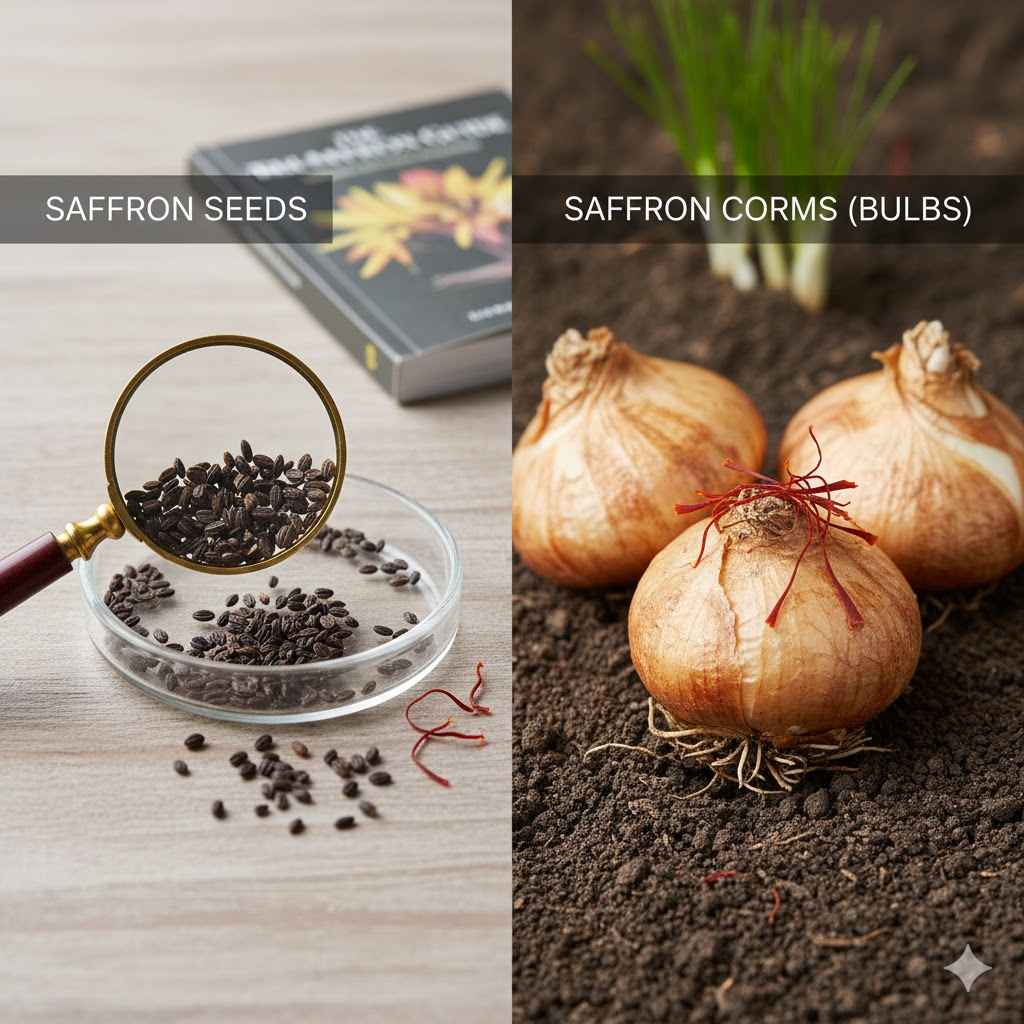 Saffron Seeds vs Bulbs
