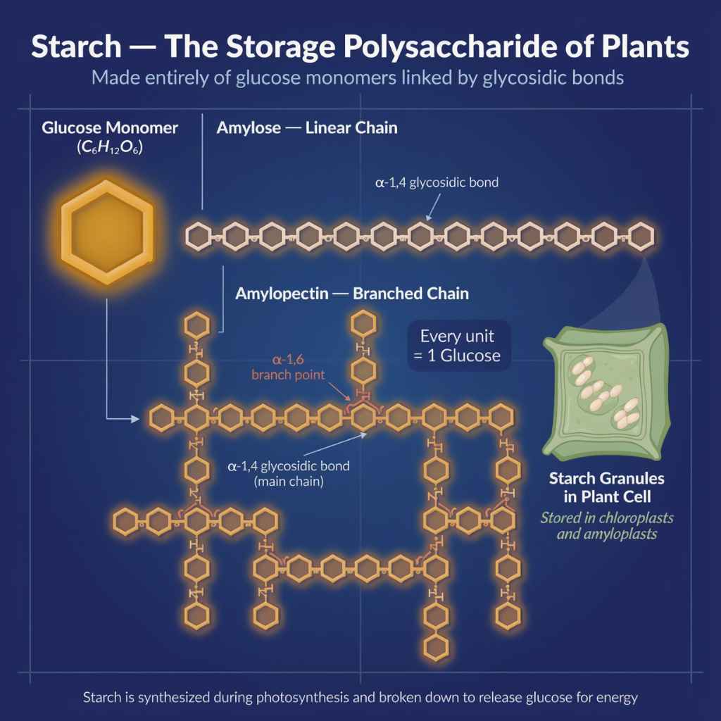 Storage Polysaccharide In Plants Made Entirely Of Glucose Explained