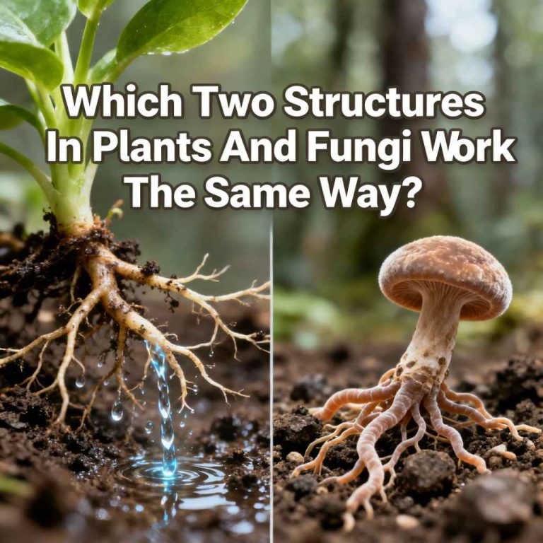 Which Two Structures In Plants And Fungi Work The Same Way?