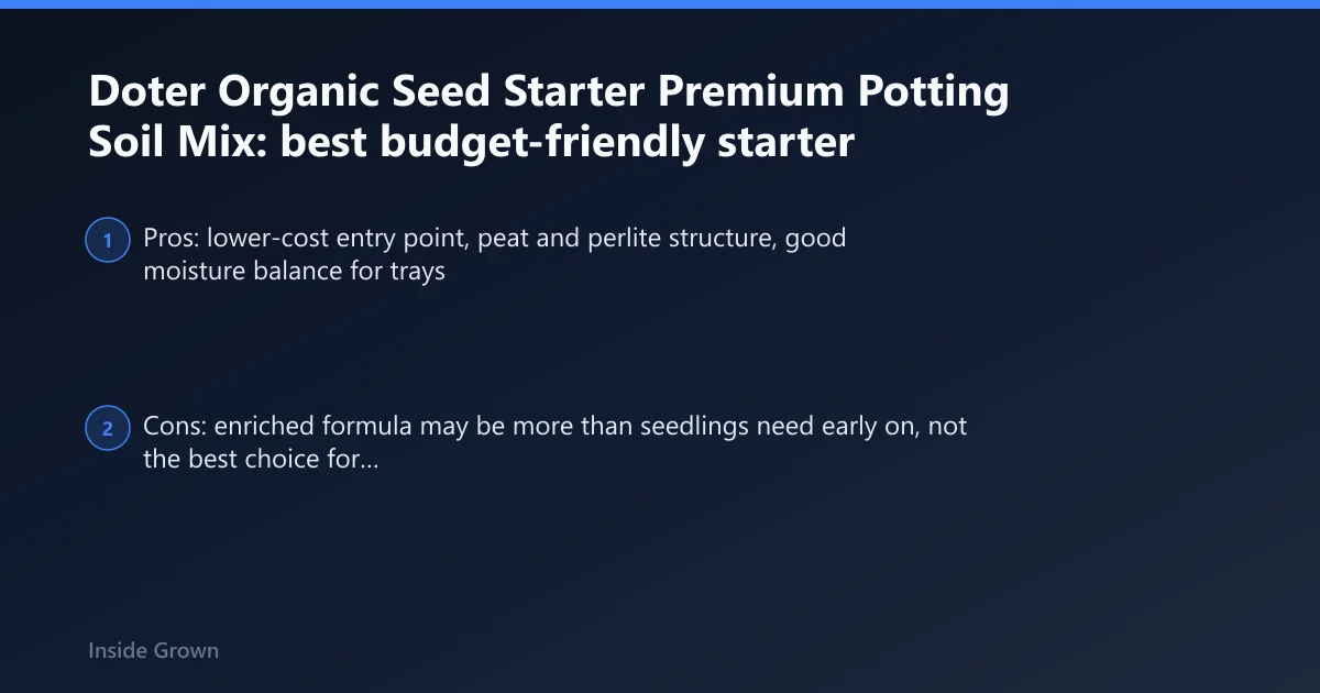 Steps: Doter Organic Seed Starter Premium Potting Soil Mix: best budget-friendly starter