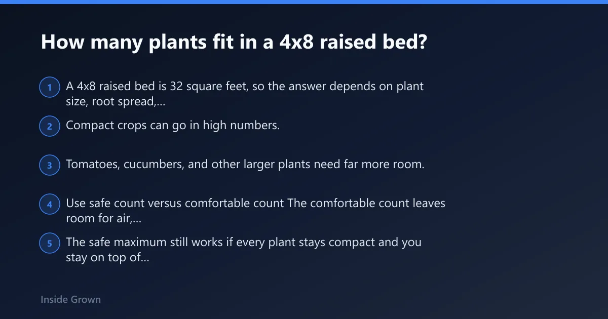 Steps: How many plants fit in a 4x8 raised bed?