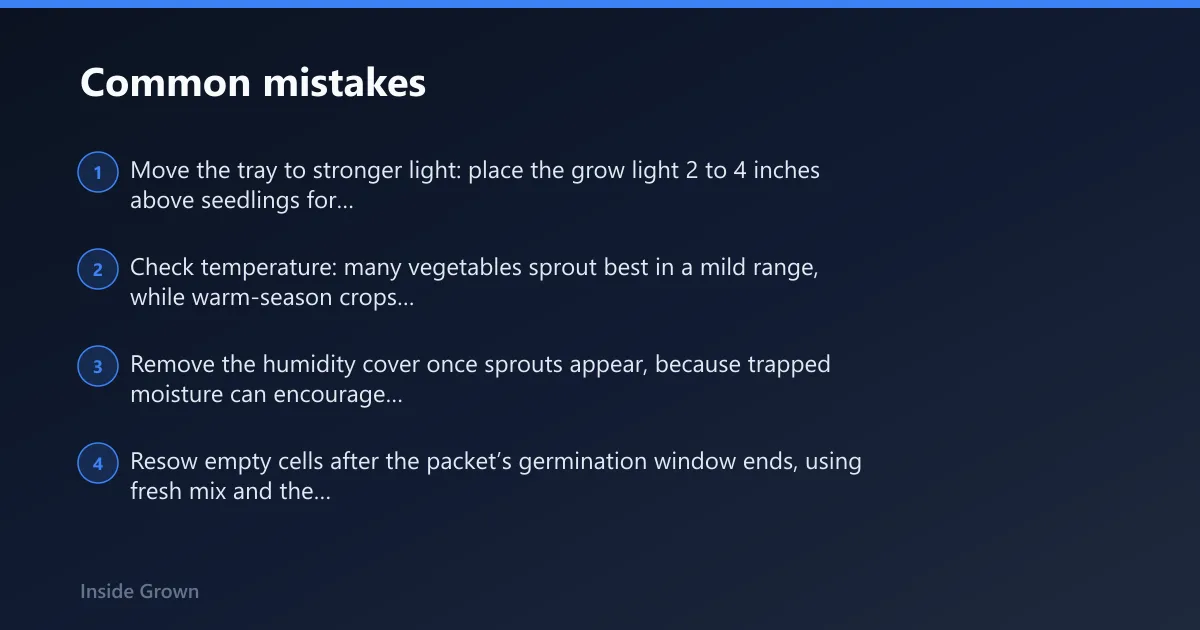Steps: Common mistakes