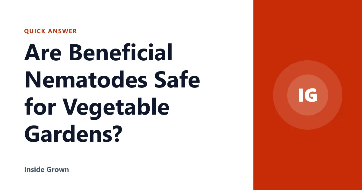 Are Beneficial Nematodes Safe for Vegetable Gardens?