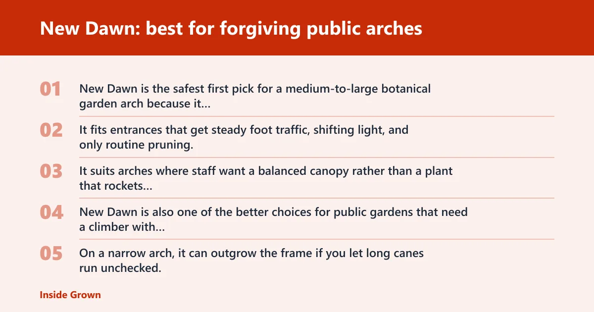 Steps: New Dawn: best for forgiving public arches