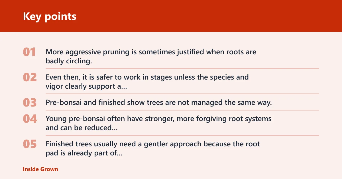 Key points: How much root can you remove?