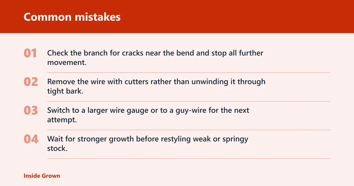 Steps: Common mistakes