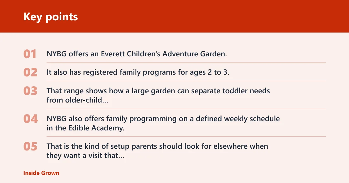 Key points: Examples of child-focused garden spaces and programs