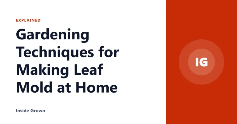 Gardening Techniques for Making Leaf Mold at Home