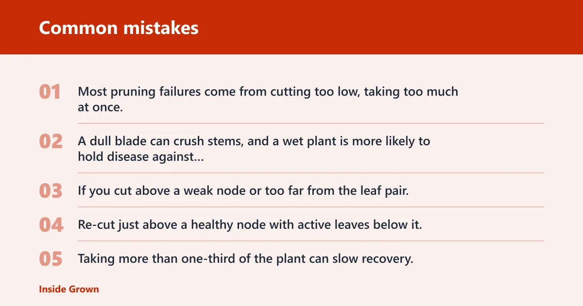 Steps: Common mistakes