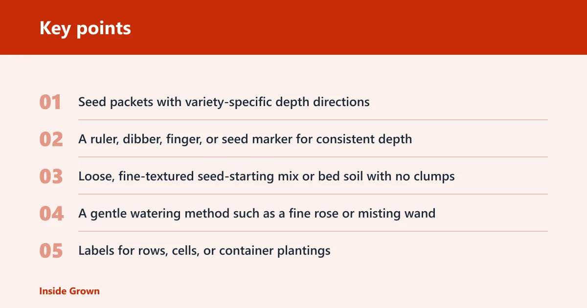 Key points: How deep should you plant vegetable seeds?