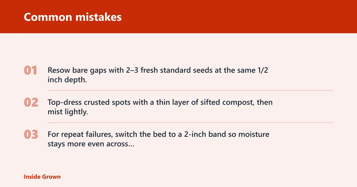 Steps: Common mistakes