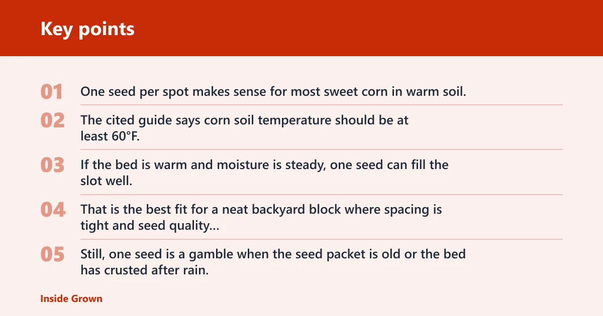 Key points: Should you plant one, two, or more seeds?
