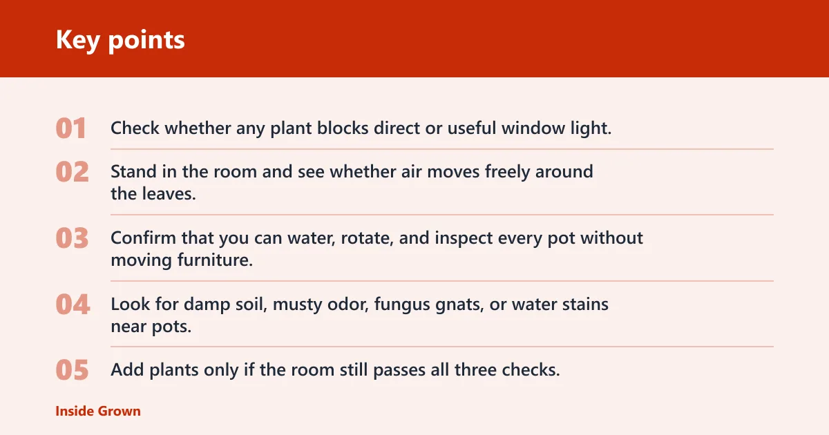 Key points: Room density checklist
