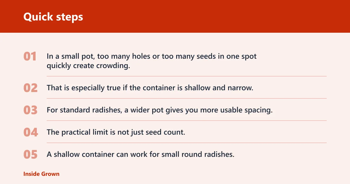 Quick steps: Do containers change the seed count?