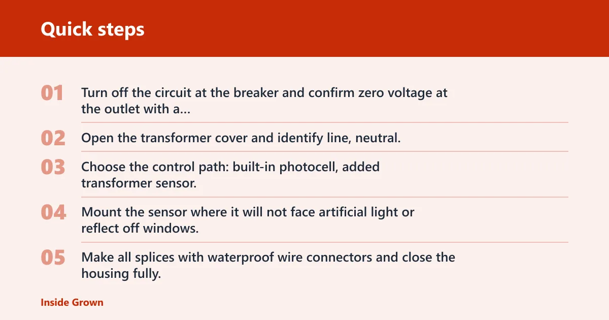 Quick steps: How to install the right control path