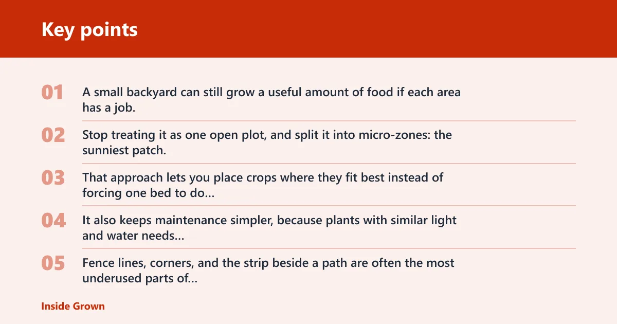 Key points: How small backyards still work