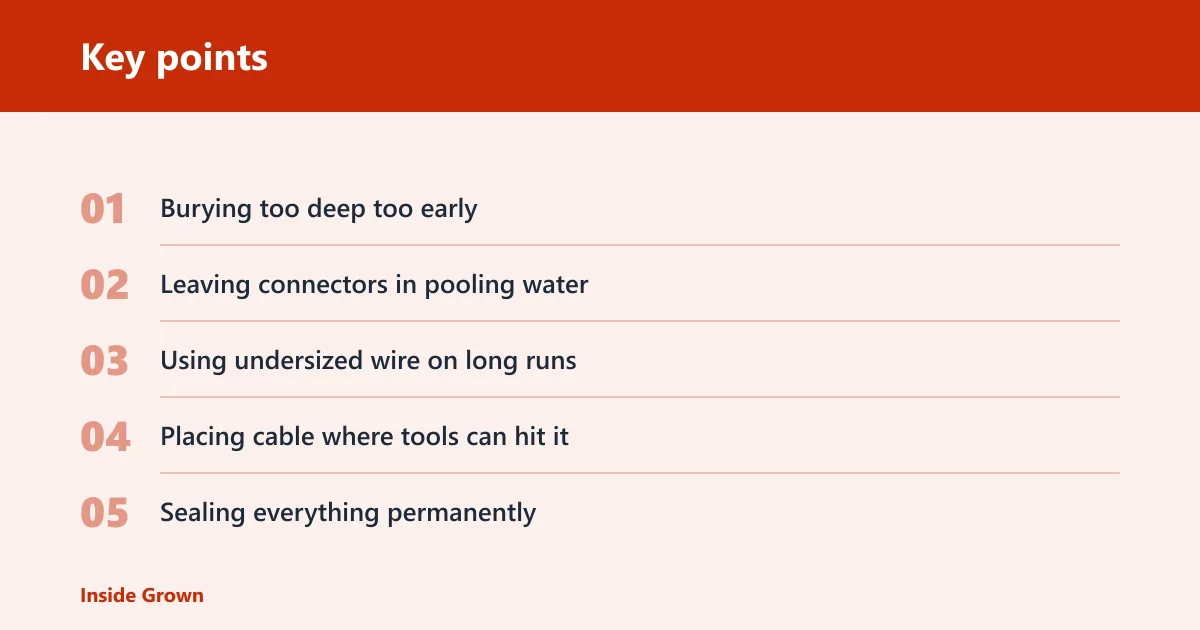 Key points: Common mistakes
