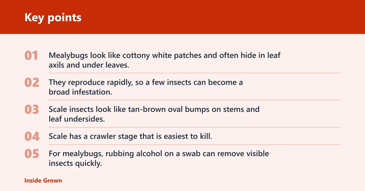 Key points: What do the common pests look like?