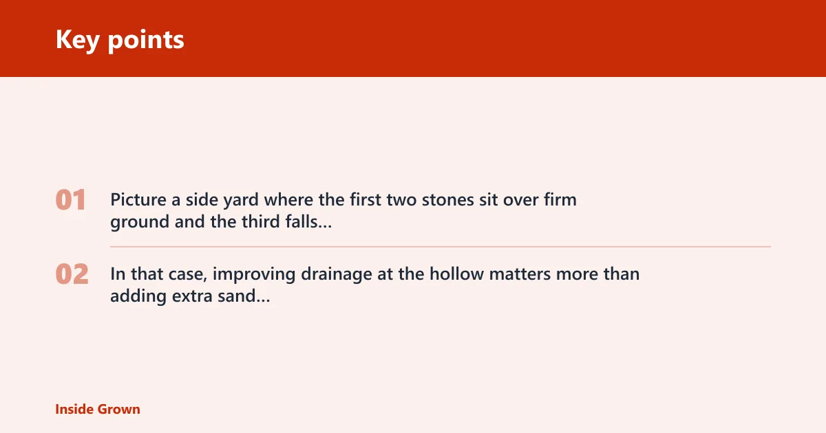 Key points: Which soil prep do I need before stepping stones?