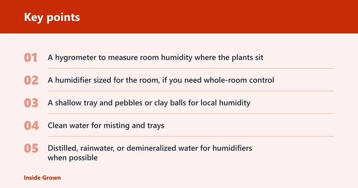 Key points: What you'll need