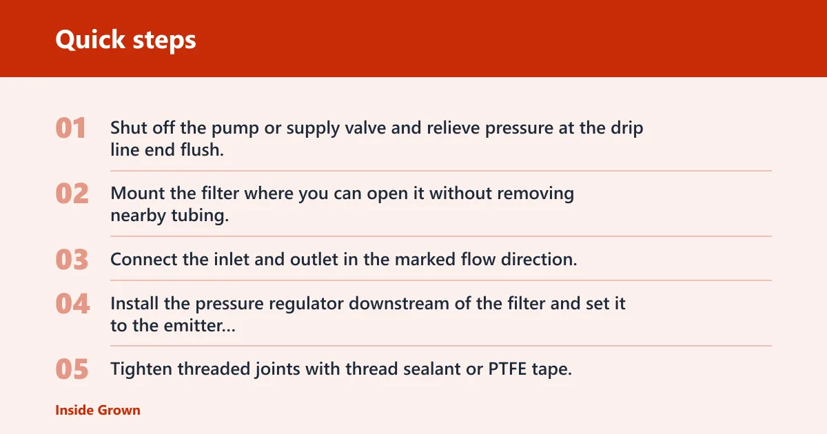 Quick steps: How do you install the filter?