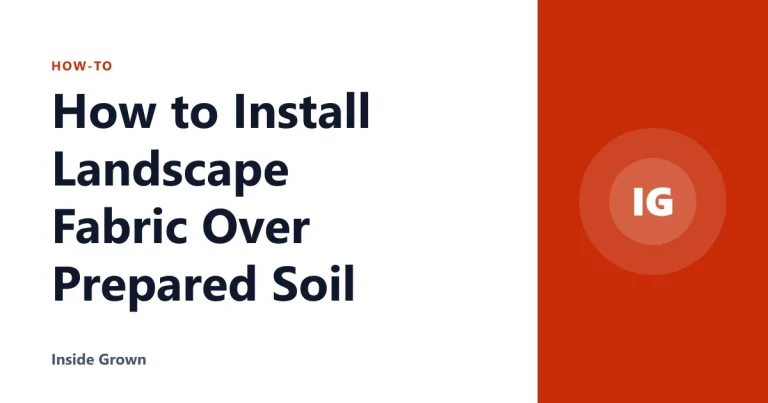How to Install Landscape Fabric Over Prepared Soil