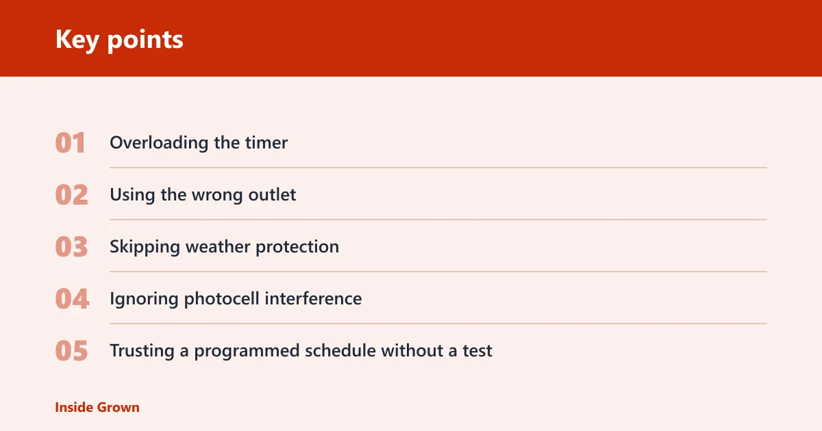 Key points: Common mistakes