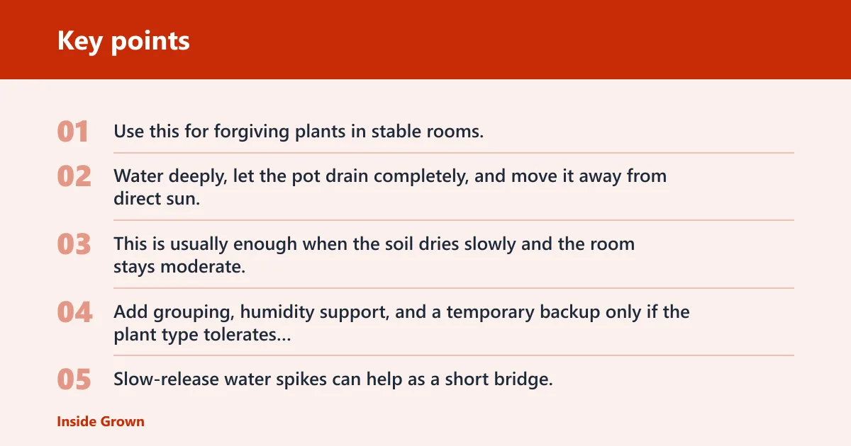Key points: How long will you be gone?