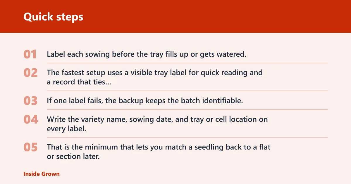 Quick steps: How to label seedlings so I don’t mix them up?