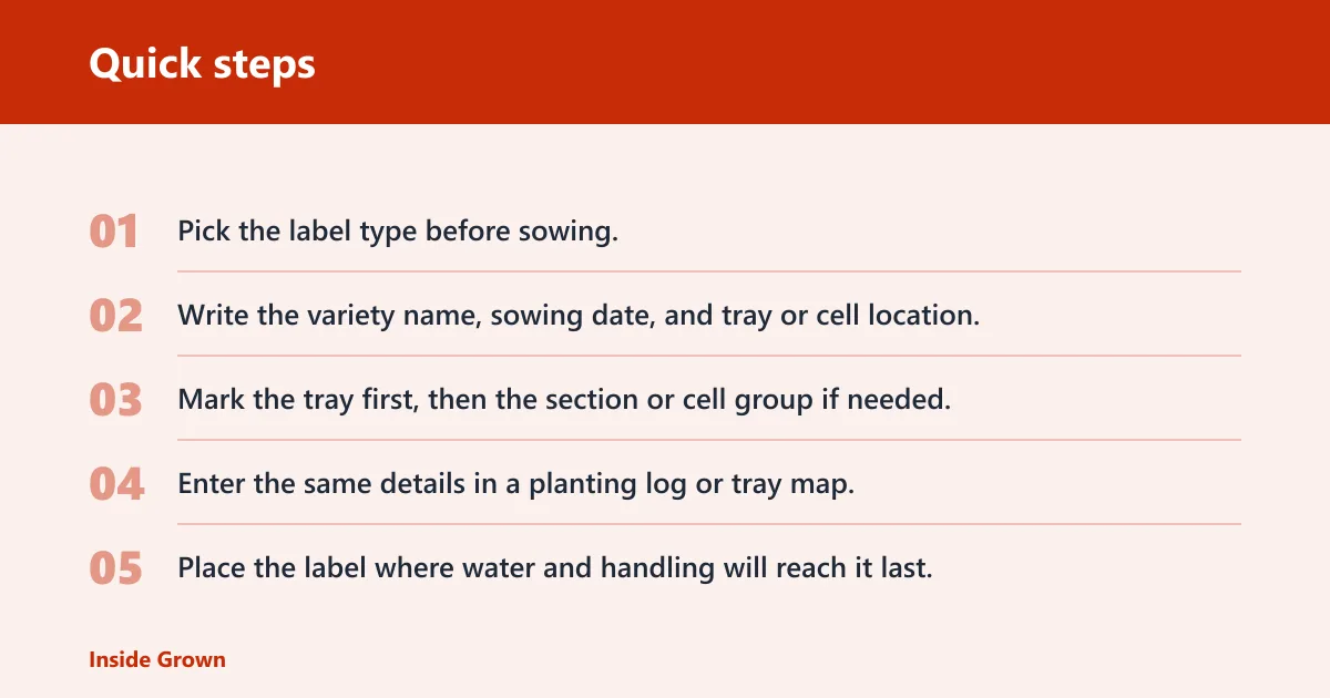 Quick steps: How to label seedlings