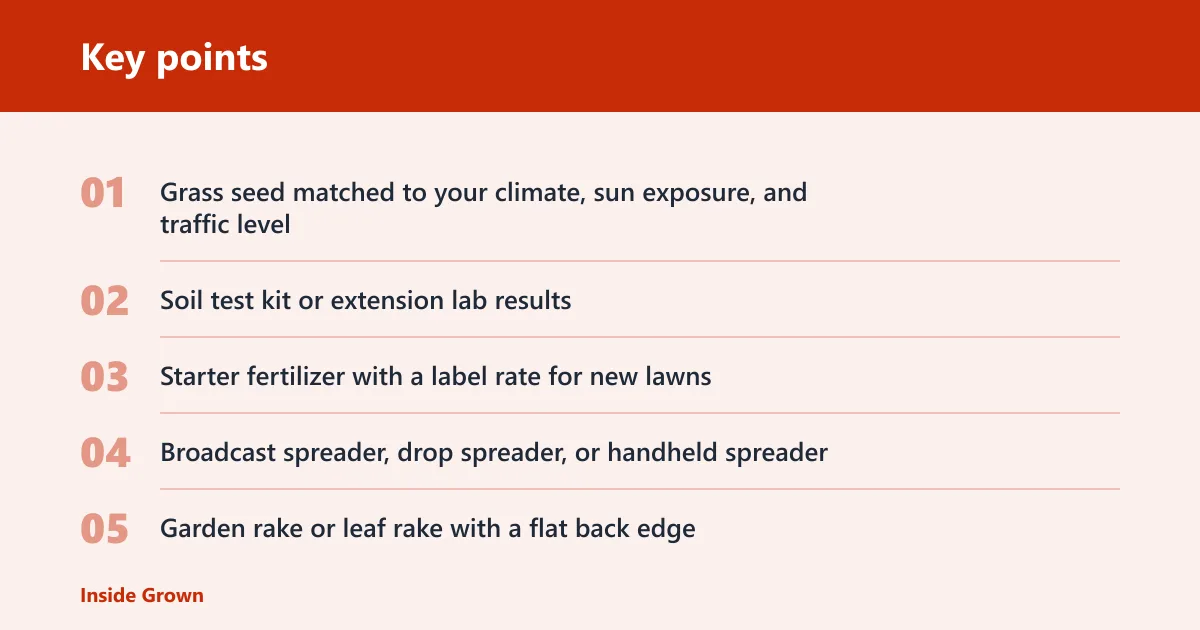 Key points: What you'll need