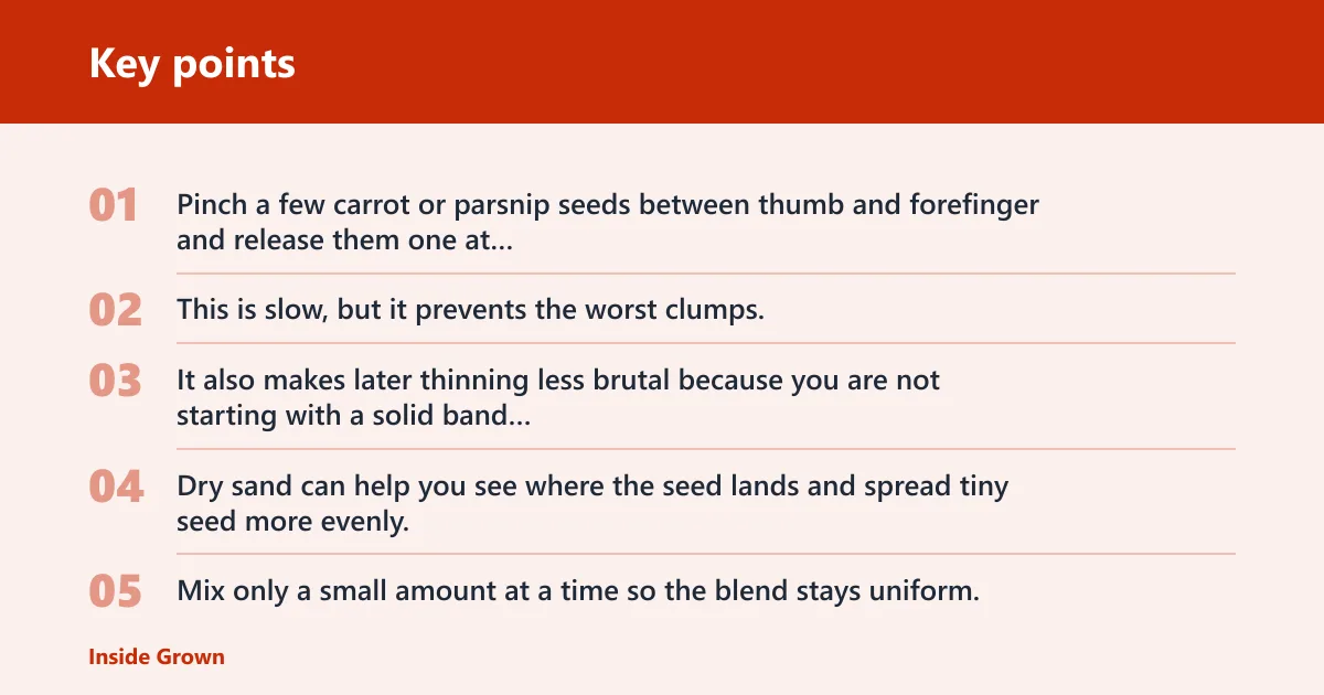 Key points: How do you sow seeds without overdoing it?