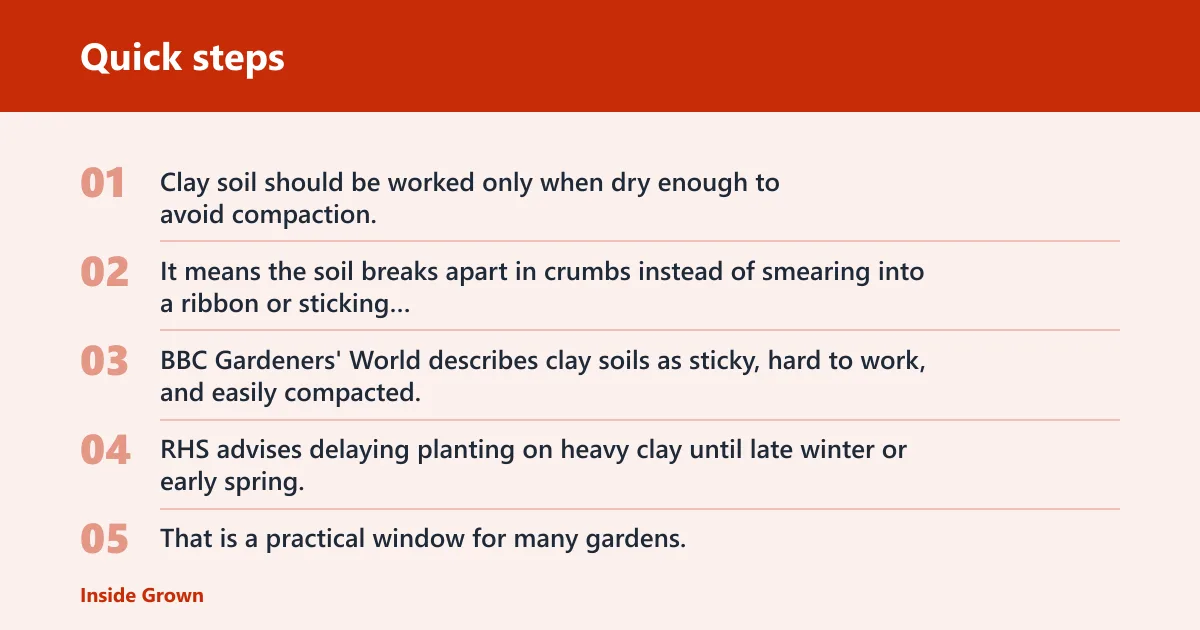 Quick steps: How to prepare a clay seedbed