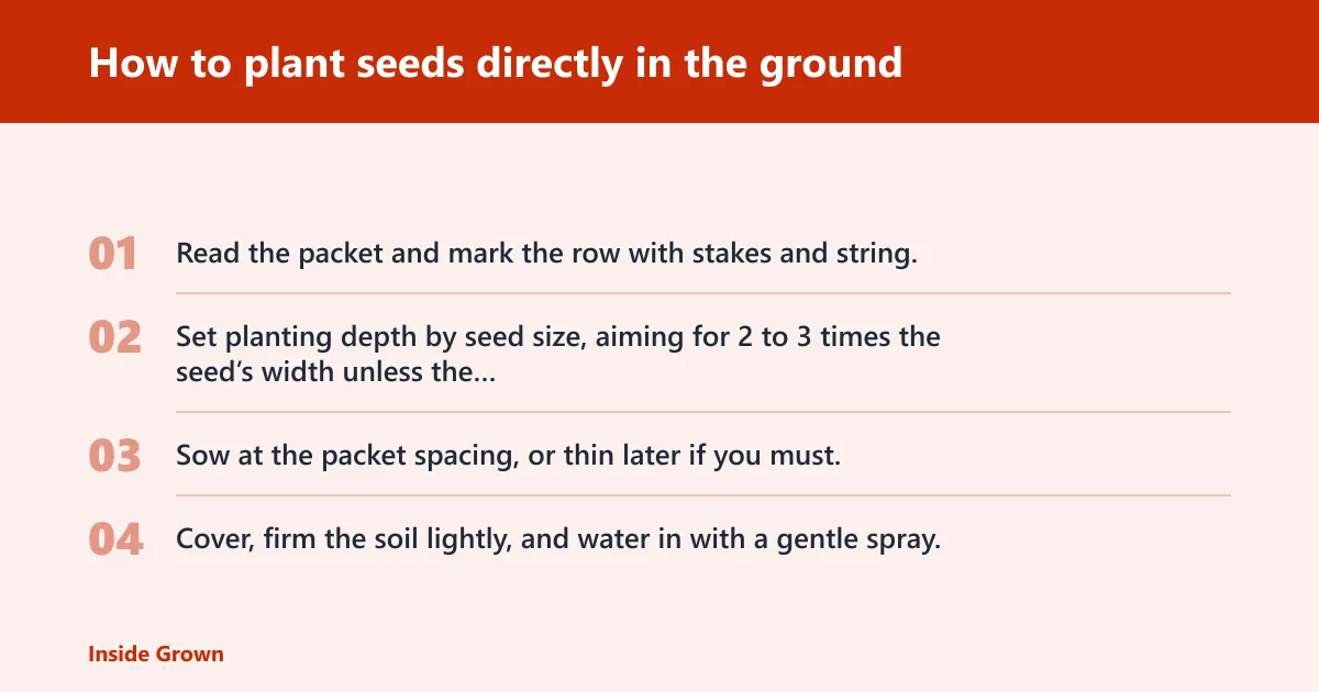 Steps: How to plant seeds directly in the ground