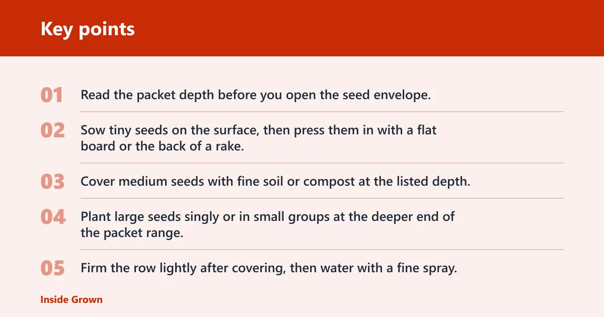 Key points: How deep should you plant seeds in a raised bed?