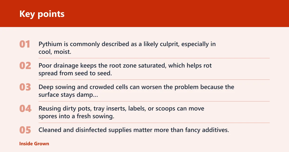 Key points: What causes damping off in seedlings