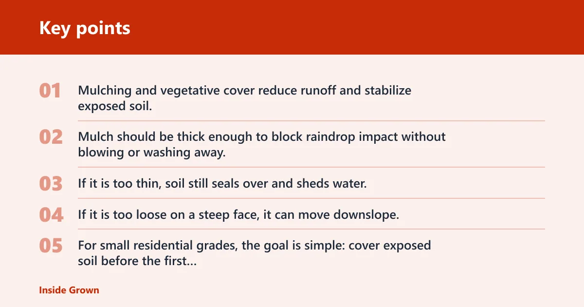 Key points: How do you stop dirt runoff on a yard?