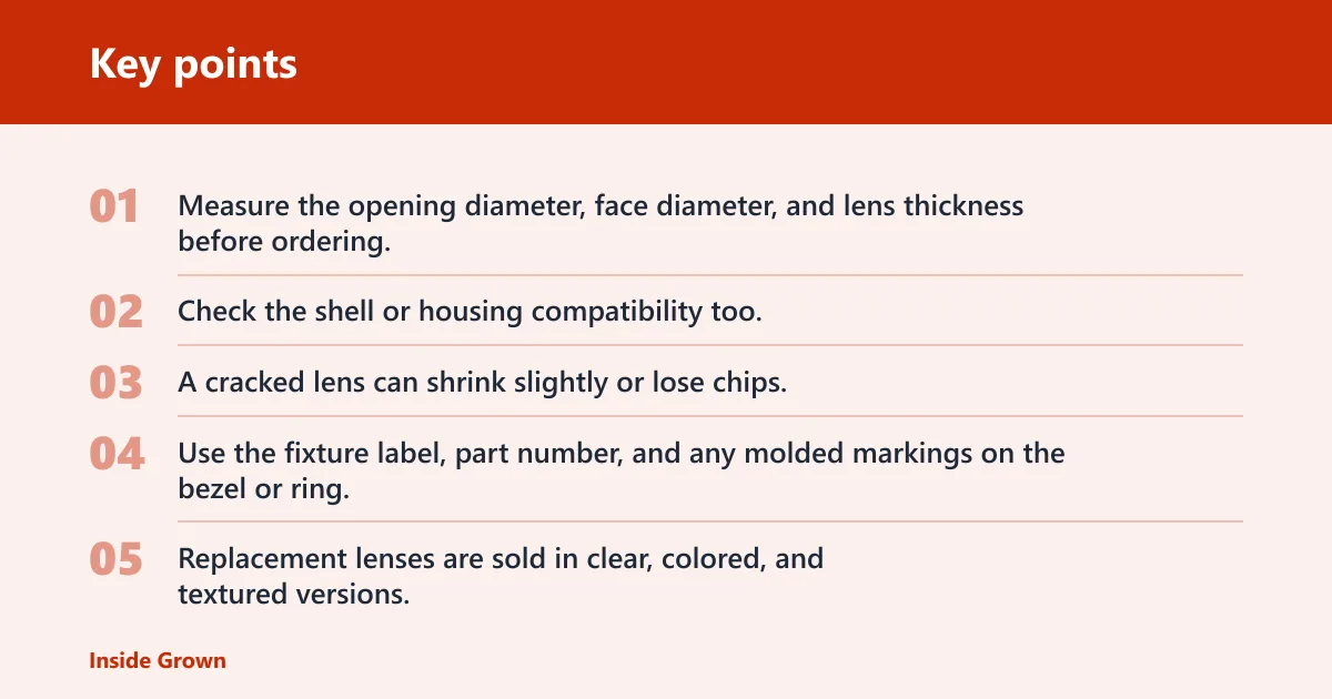 Key points: Landscape light lens replacement checklist