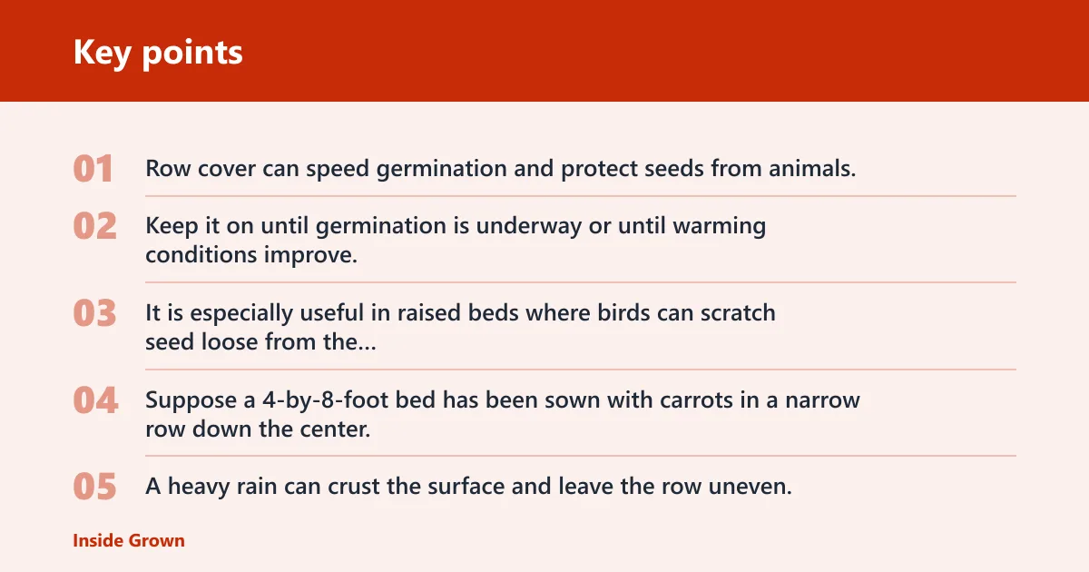 Key points: Raised-bed sowing table