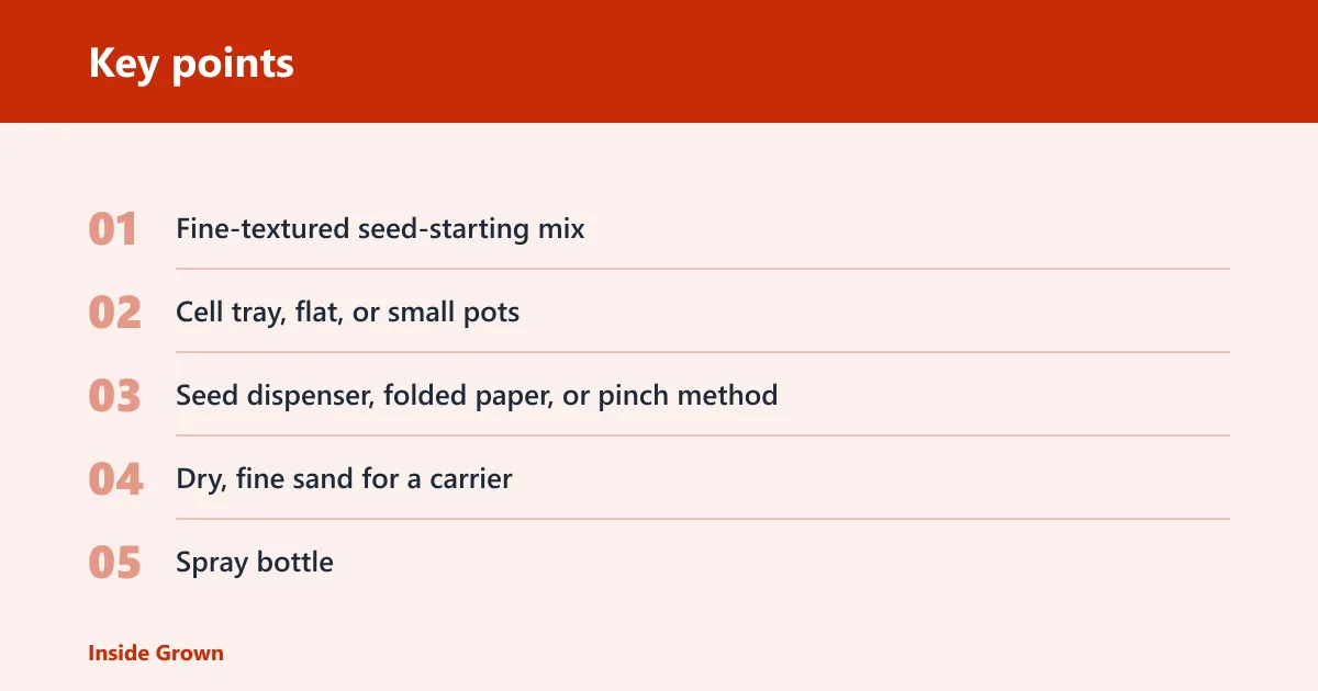 Key points: What you'll need