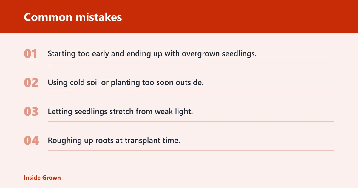 Steps: Common mistakes