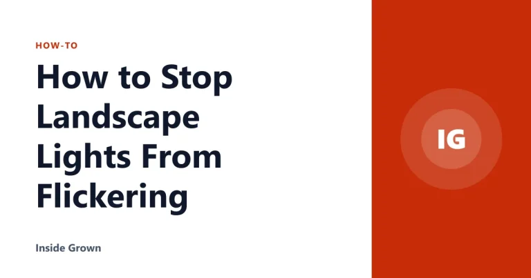 How to Stop Landscape Lights From Flickering