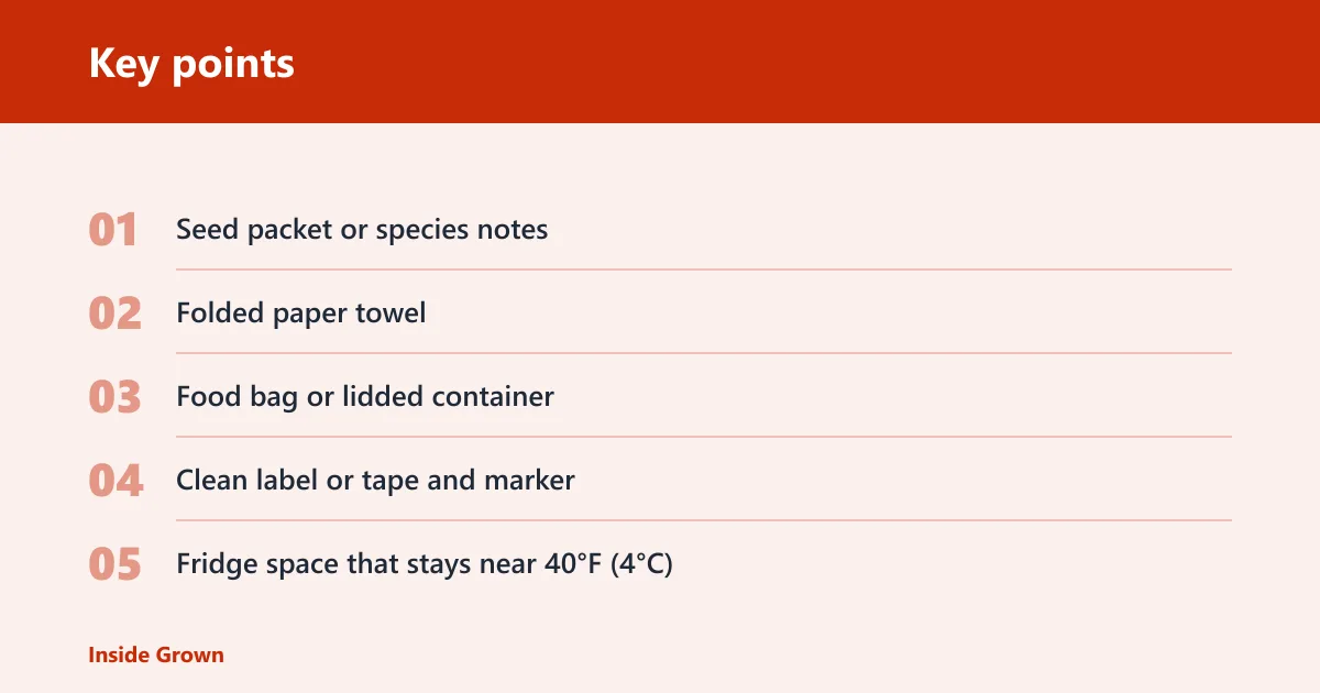 Key points: What cold stratification is