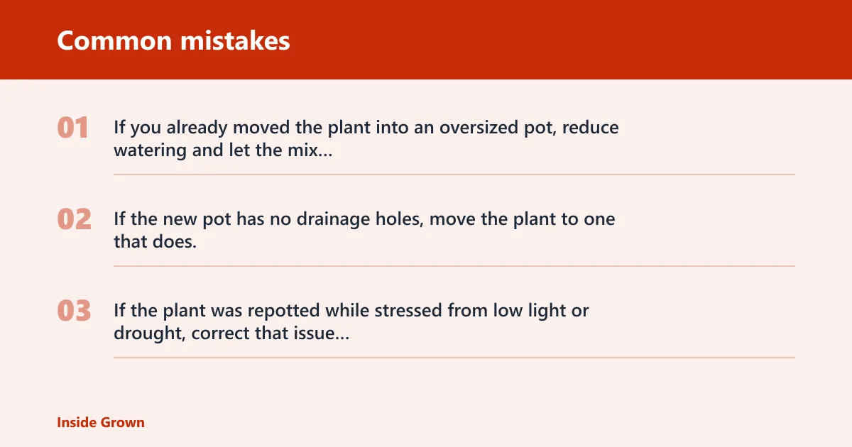 Steps: Common mistakes