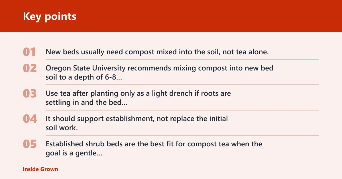 Key points: When compost tea is worth using