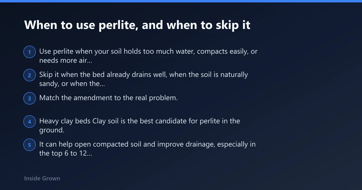 Steps: When to use perlite, and when to skip it