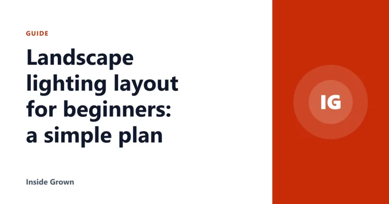 Landscape lighting layout for beginners: a simple plan